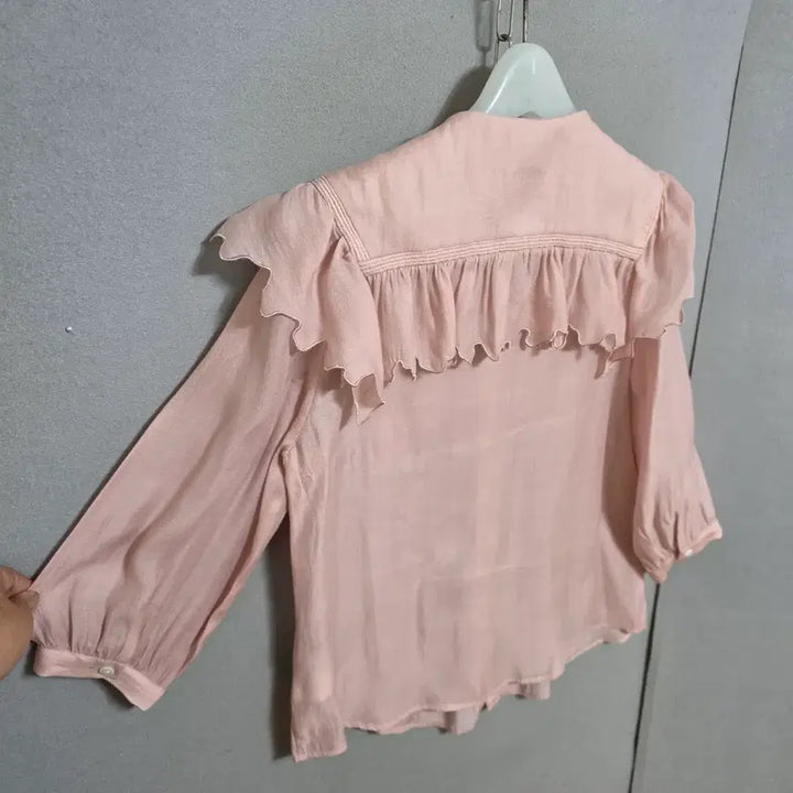 [SOLD OUT] 사틴 플랫카라 여성스런 블라우스 55  n4709