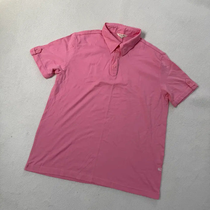[BUNJANG] Vintage Pink Short Sleeve Polo Shirt / 100 빈티지 핑크 반팔 카라 티셔츠 0423T