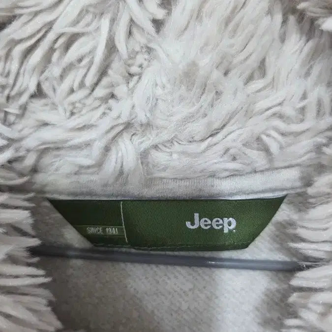 [BUNJANG] Jeep Ivory Fleece Hoodie / Jeep 뽀글이 후드티 아이보리