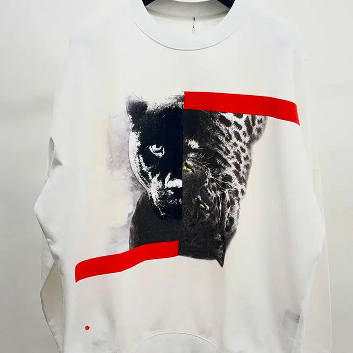 [BUNJANG] System Homme White Front Point Long Sleeve Sweatshirt / 시스템옴므 앞판원포인트 긴팔 맨투맨