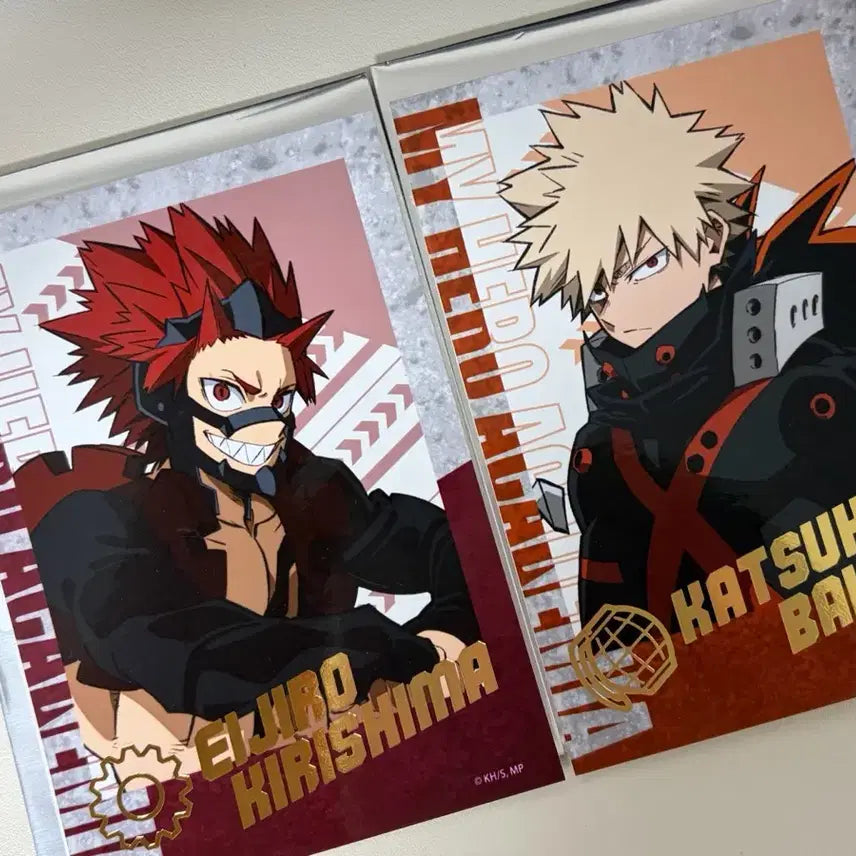 [BUNJANG] My Hero Academia Bakugo &amp; Kirishima Paper Goods Poster Set / 히로아카 나히아 애니메이트 굿즈 바쿠고&amp;키리시마 지류 포스터 금박