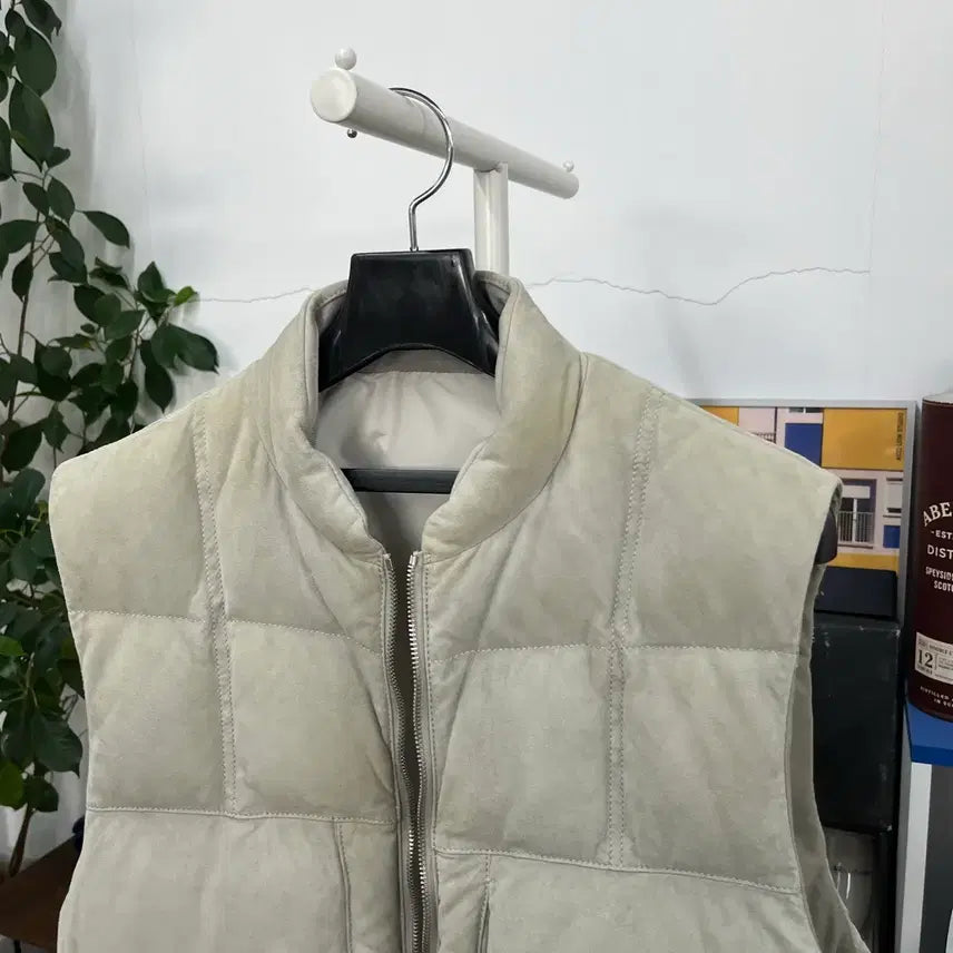 [BUNJANG] Time Homme Goat Suede Goose Down Padded Vest L / 타임옴므 고트스웨이드 구스다운 패딩 베스트 L
