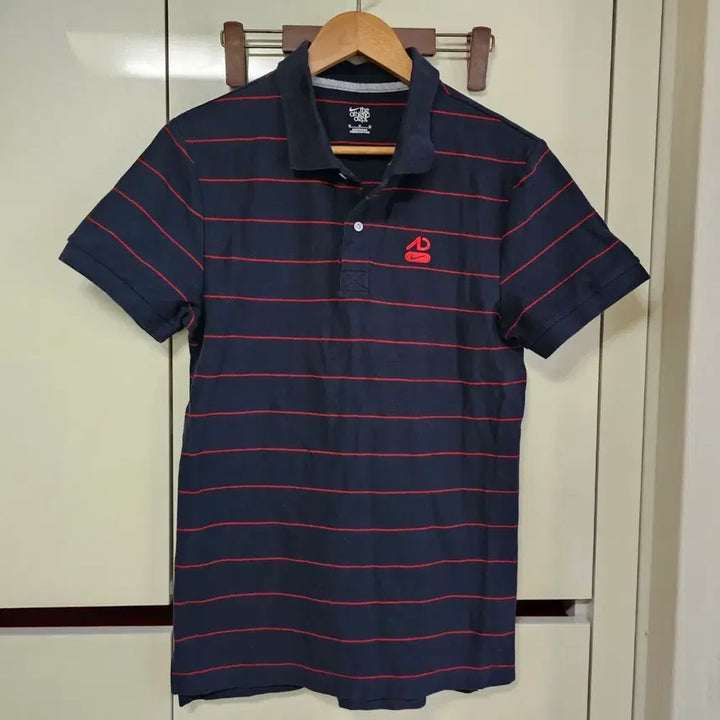 [BUNJANG] Nike Stripe Short Sleeve Polo T-Shirt Navy/Red Size 95 / 나이키 스트라이프 반팔 폴로티 네이비/레드 95