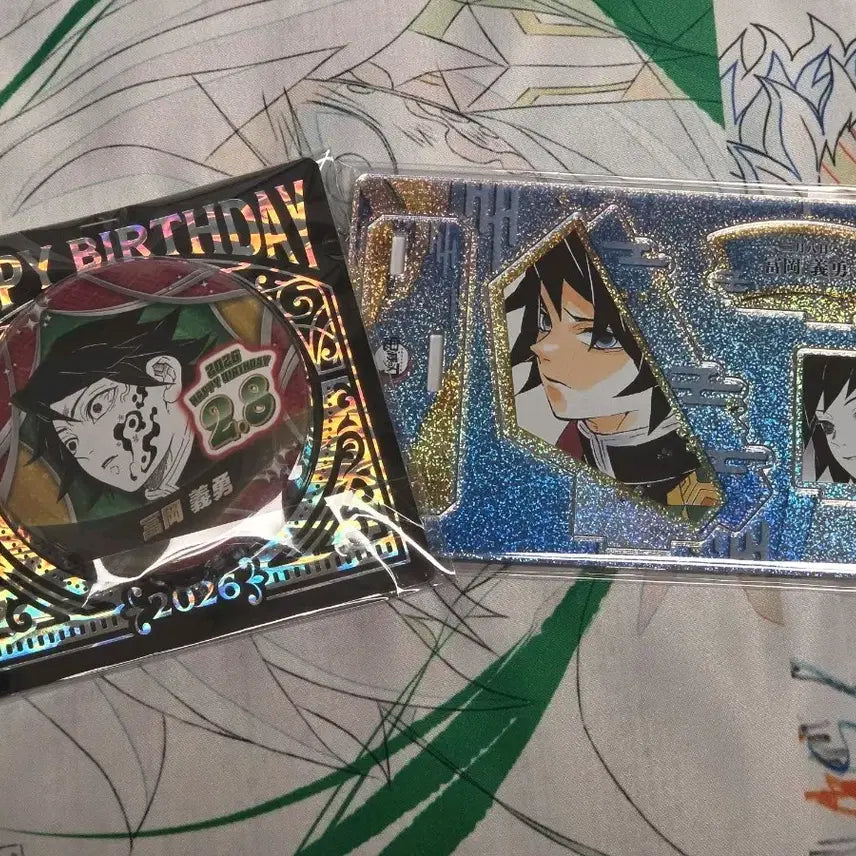 [BUNJANG] Demon Slayer Giyu 2026 Birthday Acrylic Badge Bundle / 귀멸의 칼날 귀칼 기유 2026 생일 아크릴 캔뱃지 미개봉 일괄