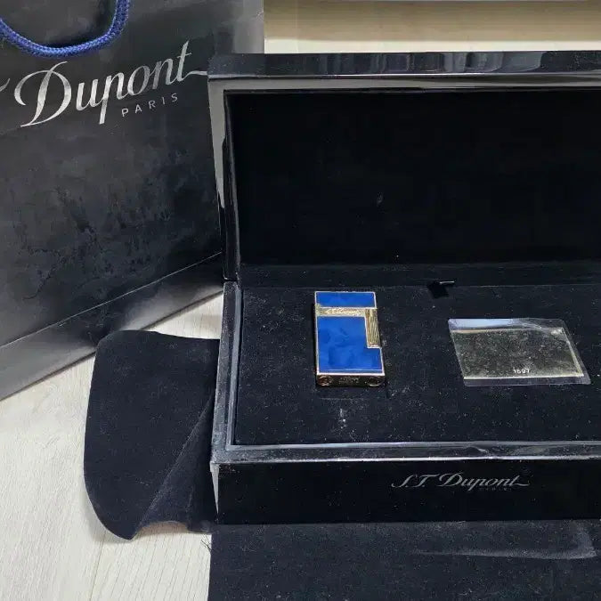 [BUNJANG] S.T. Dupont Line 2 Blue Lacquer Limited Edition Lighter / S.T.듀퐁 라이터 라인2 블루 옻칠 한정판(50급쳐)