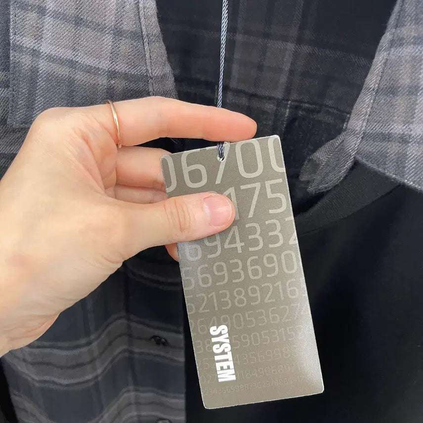 [BUNJANG] System Homme Check Mix T-shirt / 시스템옴므 체크셔츠 믹스 티셔츠