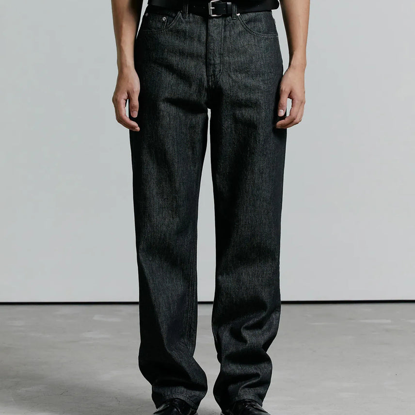 [BUNJANG] Branded 611 Hard Twist Denim Black Wide Straight Jeans / [26] 브랜디드 611 하드 트위스트 데님 블랙 [와이드 스트레이트]
