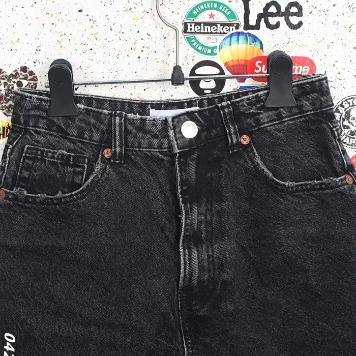 [BUNJANG] Zara Black Denim Short Shorts / 여성26/ 자라 흑청 데님 숏 반바지 팬츠 20-180
