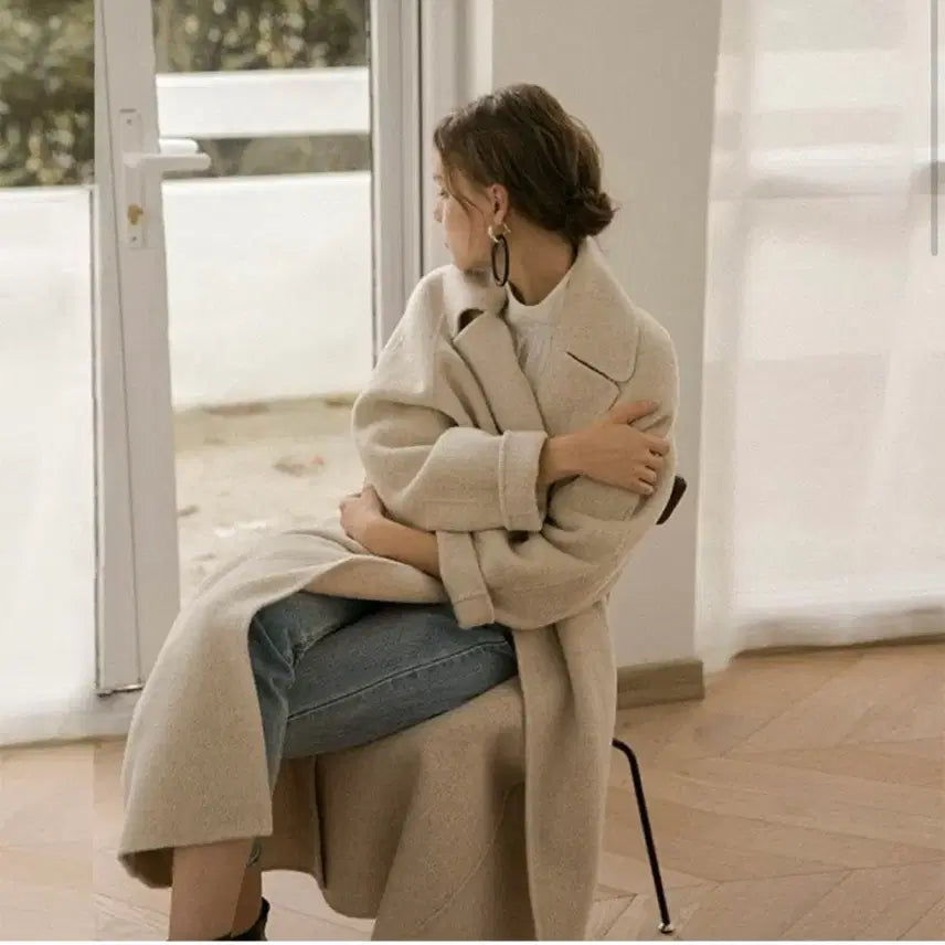 [BUNJANG] Lenina Joseph Plain Handmade Wool Alpaca Blend Coat - Size S / 르니나 Lenina 조셉 플레인 핸드메이드 코트 S