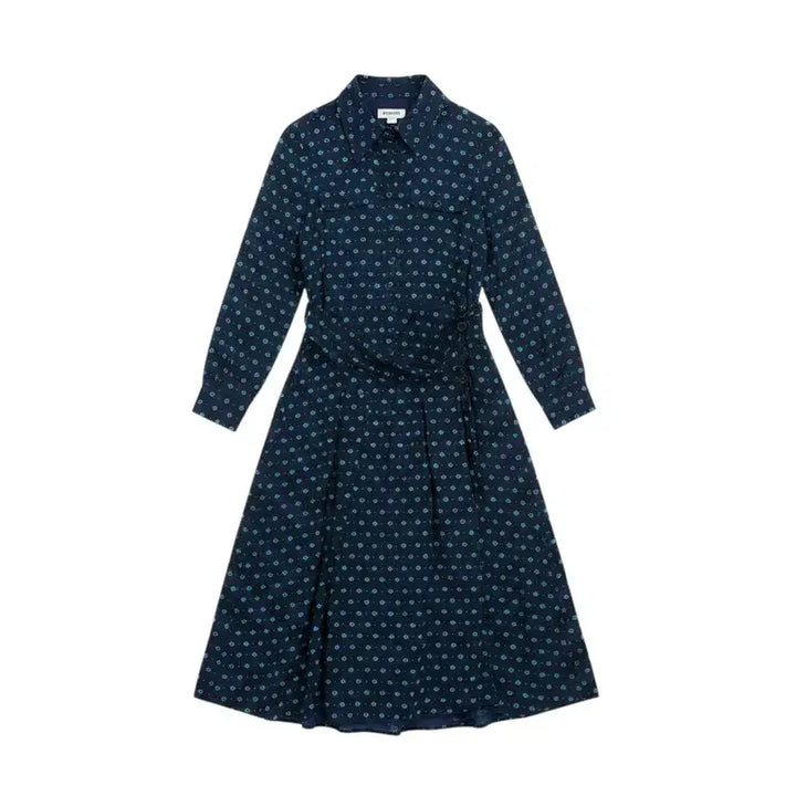 [BUNJANG] Marcus Pattern Long Sleeve Shirt Dress NV / 여성77 / 마커스 패턴 긴팔 셔츠원피스NV 35-12