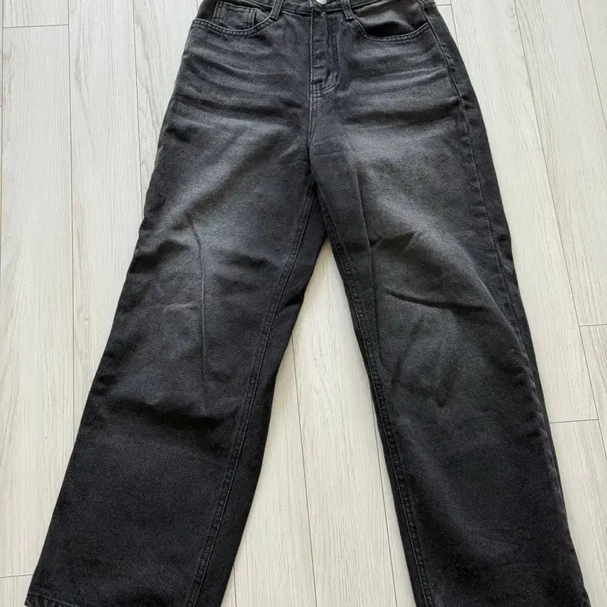[BUNJANG] Blimfit Wide Denim Pants - Black XS / 블림핏 자체제작 와이드 데님 팬츠 / 흑청 XS