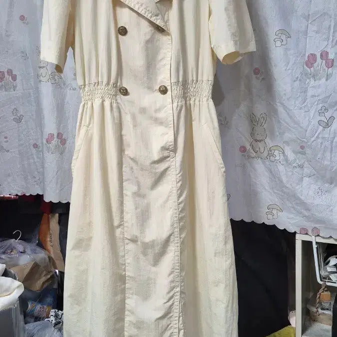 [BUNJANG] Marie Claire Embroidered Sailor Collar Long Dress / 마리끌레르   2023년    자수배색 )세일러카라    롱  원피스