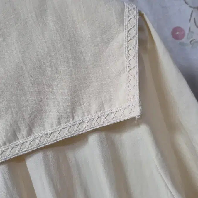 [BUNJANG] Marie Claire Embroidered Sailor Collar Long Dress / 마리끌레르   2023년    자수배색 )세일러카라    롱  원피스