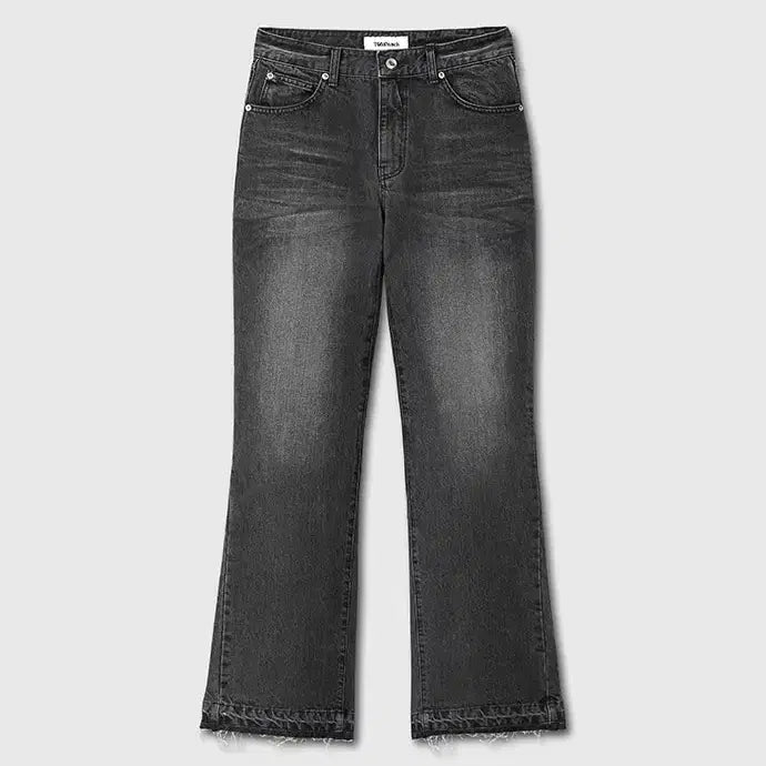 [BUNJANG] TONYWACK Flared Reconstructed Denim Jeans - Washed Black / [26] 토니웩 플레어 핏 리컨스트럭트 데님 진 - 워시드 블랙