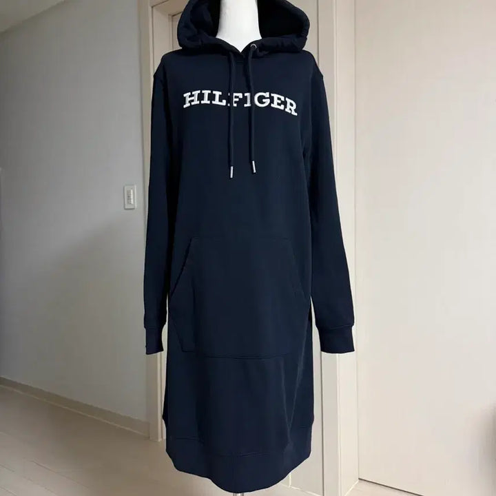 [BUNJANG] Tommy Hilfiger Black Hoodie Dress / 타미힐피거 블랙 후드 원피스, 네이비