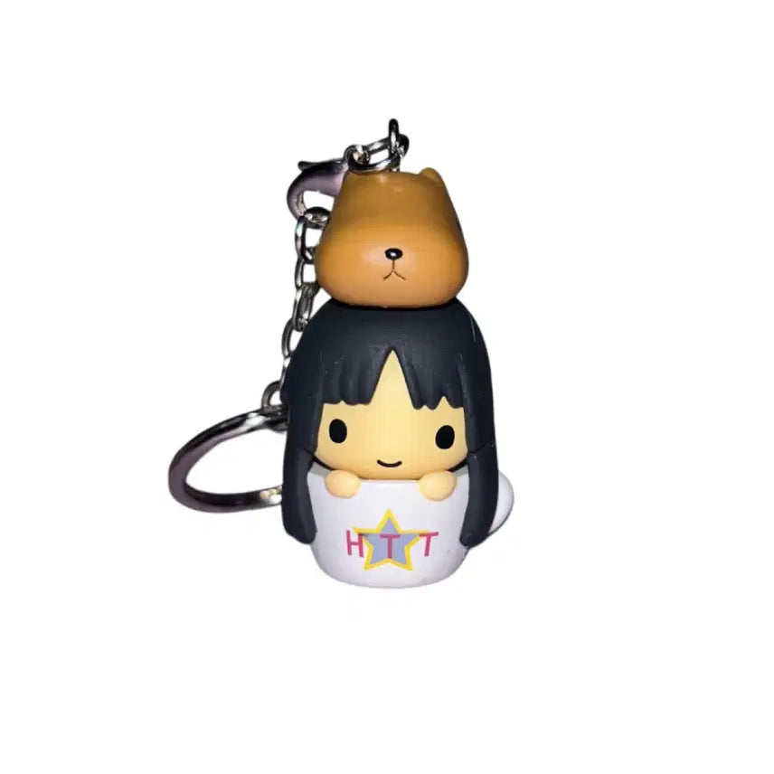 [BUNJANG] K-ON Mio Capybara Keyring Figure / 케이온 미오 카피바라 키링 피규어 미소녀