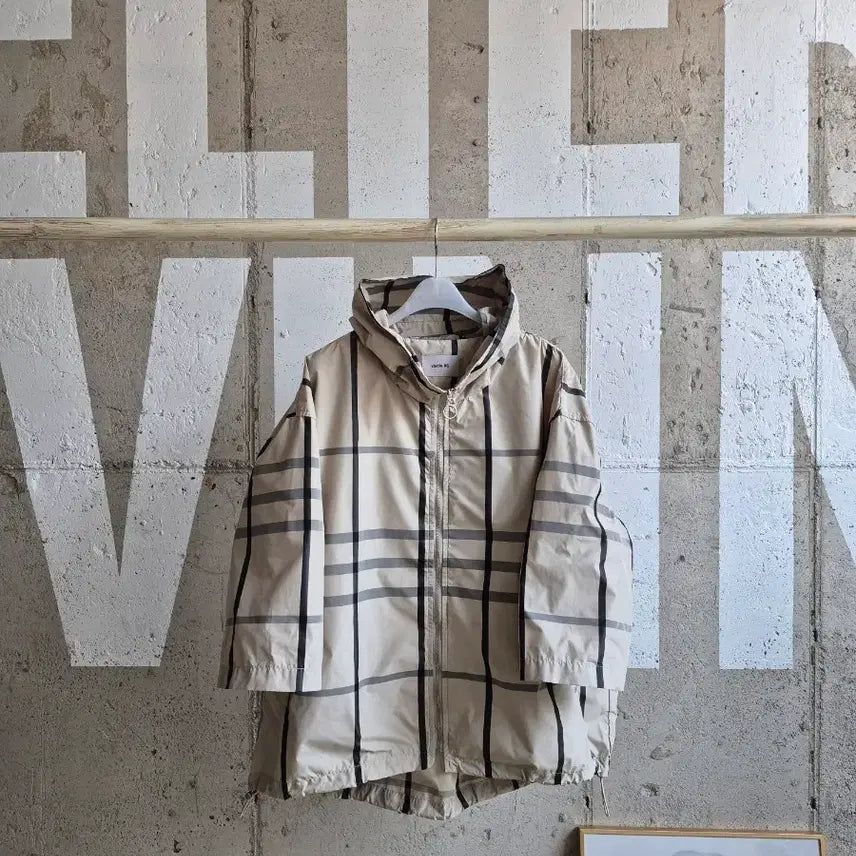 [BUNJANG] Studio AG Loose Hooded Collar Check Jacket / 스튜디오 AG 루즈한 후드카라 고급진 체크자켓