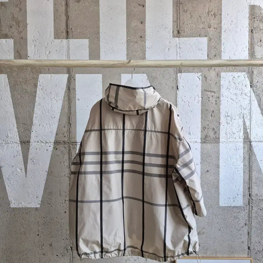 [BUNJANG] Studio AG Loose Hooded Collar Check Jacket / 스튜디오 AG 루즈한 후드카라 고급진 체크자켓