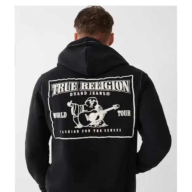 [BUNJANG] True Religion Black Zip-Up Hoodie / 트루릴리전 블랙 후드집업