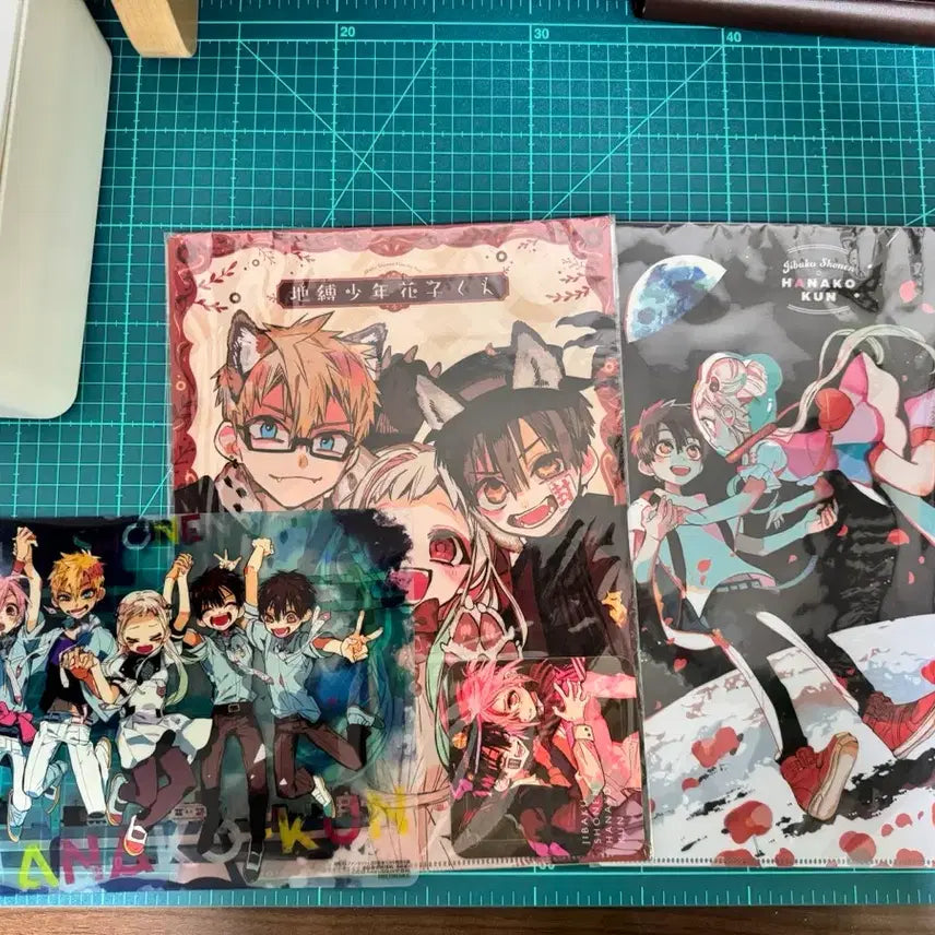 [BUNJANG] Jibaku Shounen Hanako-kun Bundle Set / 택포) 공식 지박소년하나코군 원화집+A4파일 + 만화책