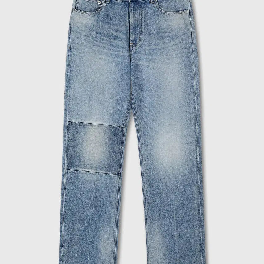 [BUNJANG] TONYWACK Straight-Leg Knee Panel Denim Jeans - Washed Vintage Light Blue / [26] 토니웩 스트레이트 레그 니 패널 데님 - 워시드 라이트 블루
