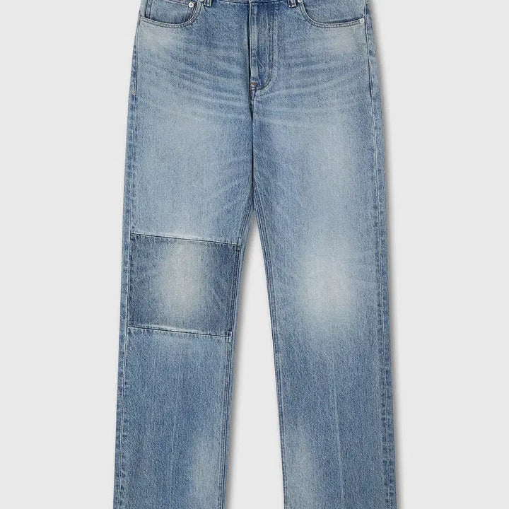 [BUNJANG] TONYWACK Straight-Leg Knee Panel Denim Jeans - Washed Vintage Light Blue / [26] 토니웩 스트레이트 레그 니 패널 데님 - 워시드 라이트 블루