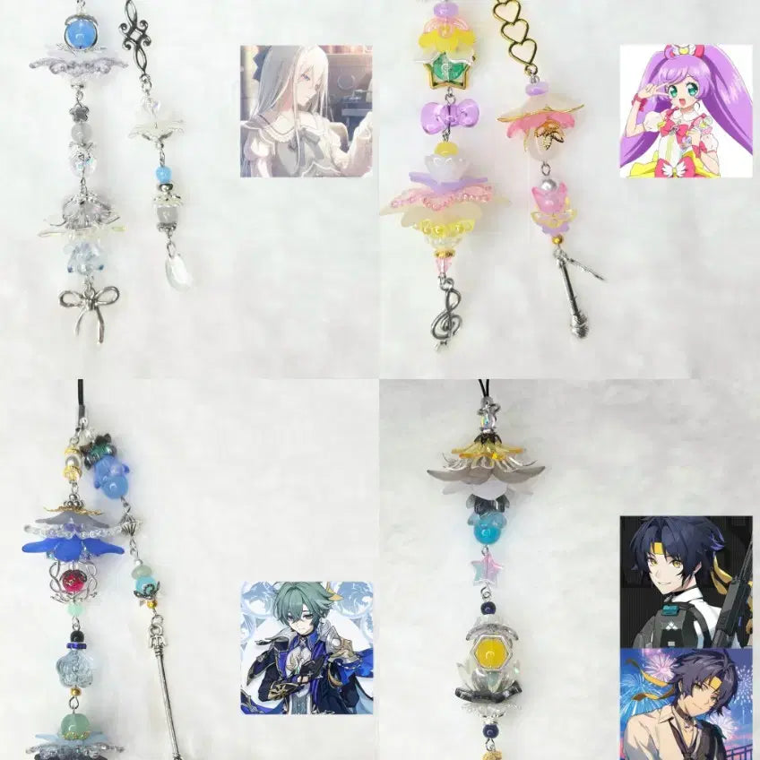[BUNJANG] Custom Beaded Keychain / Bookmark Commission / 비즈 키링 / 책갈피 커미션