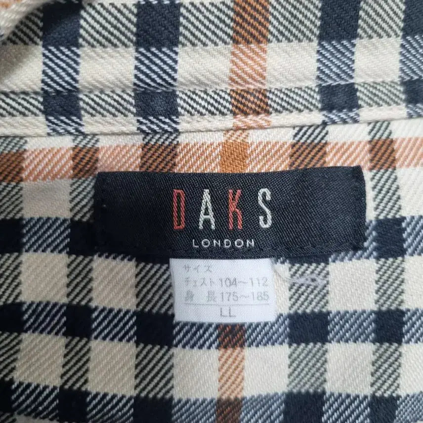 [BUNJANG] Daks Japan Check Pattern Long-Sleeve Shirt / 닥스 재팬 체크 남방 셔츠