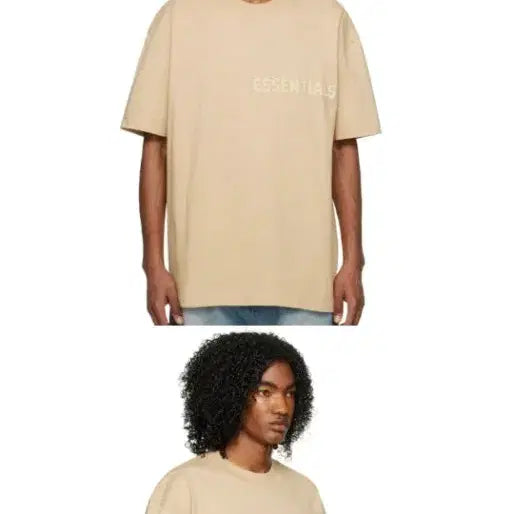 [BUNJANG] Essentials Beige T-Shirt / 에센셜 ESSENTIALS 반팔 티셔츠 베이지(정품)