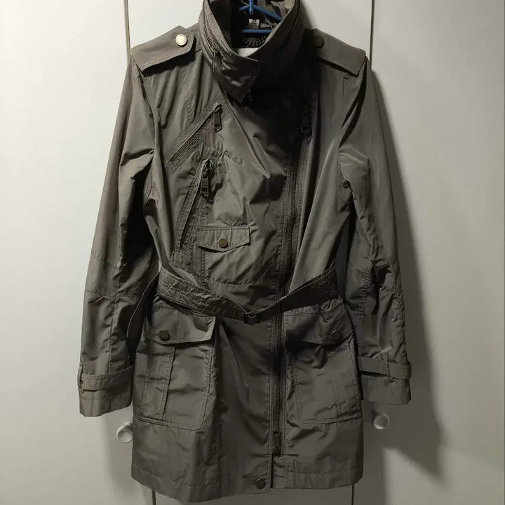 [BUNJANG] Burberry Belted High-Neck Safari Jacket Coat (Khaki) / 55~66 버버리 벨티드 하이넥 사파리 자켓 코트 카키