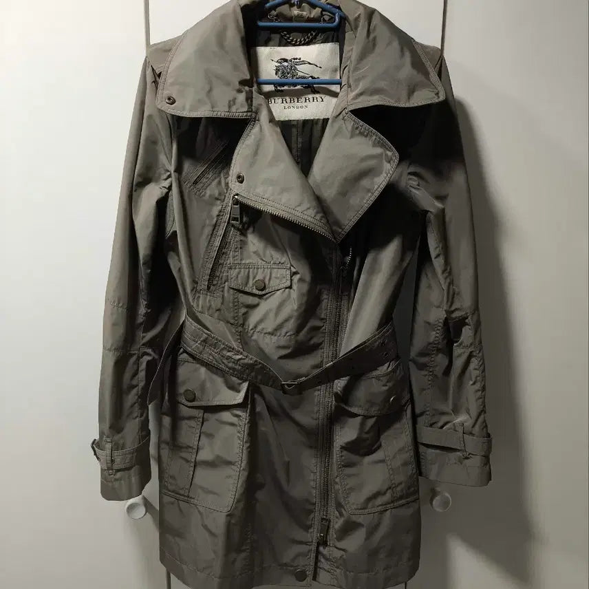 [BUNJANG] Burberry Belted High-Neck Safari Jacket Coat (Khaki) / 55~66 버버리 벨티드 하이넥 사파리 자켓 코트 카키
