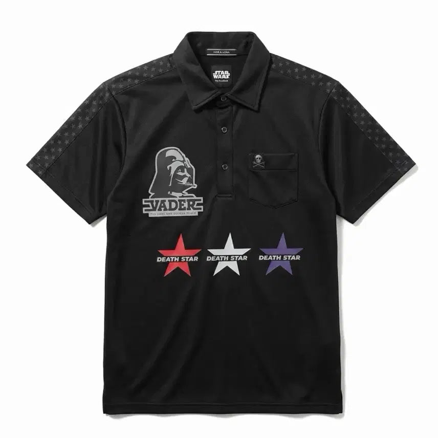 [BUNJANG] Mark &amp;ロナ Golf Star Wars Collaboration Short-Sleeve Polo Shirt BK / 남성M/ 마크앤로나 골프 스타워즈 콜라보 반팔 카라티BK 20-172