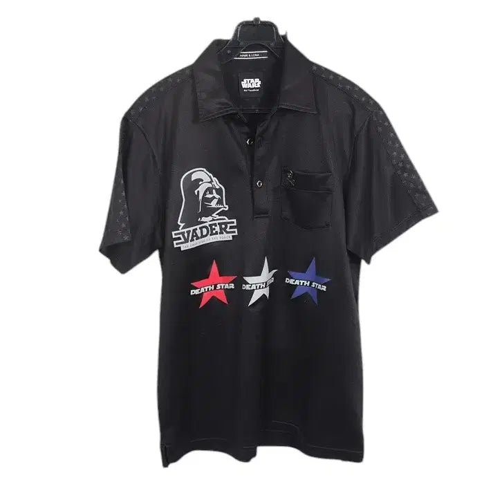 [BUNJANG] Mark &amp;ロナ Golf Star Wars Collaboration Short-Sleeve Polo Shirt BK / 남성M/ 마크앤로나 골프 스타워즈 콜라보 반팔 카라티BK 20-172
