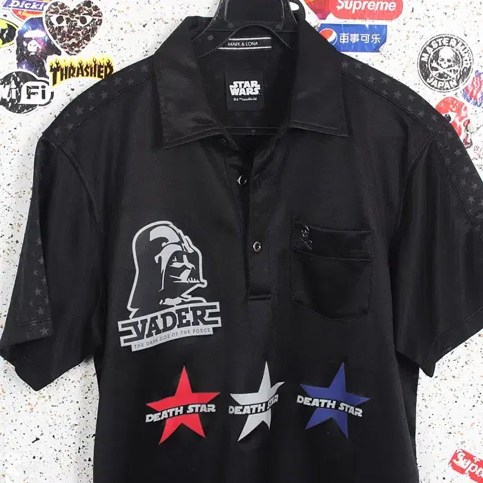 [BUNJANG] Mark &amp;ロナ Golf Star Wars Collaboration Short-Sleeve Polo Shirt BK / 남성M/ 마크앤로나 골프 스타워즈 콜라보 반팔 카라티BK 20-172