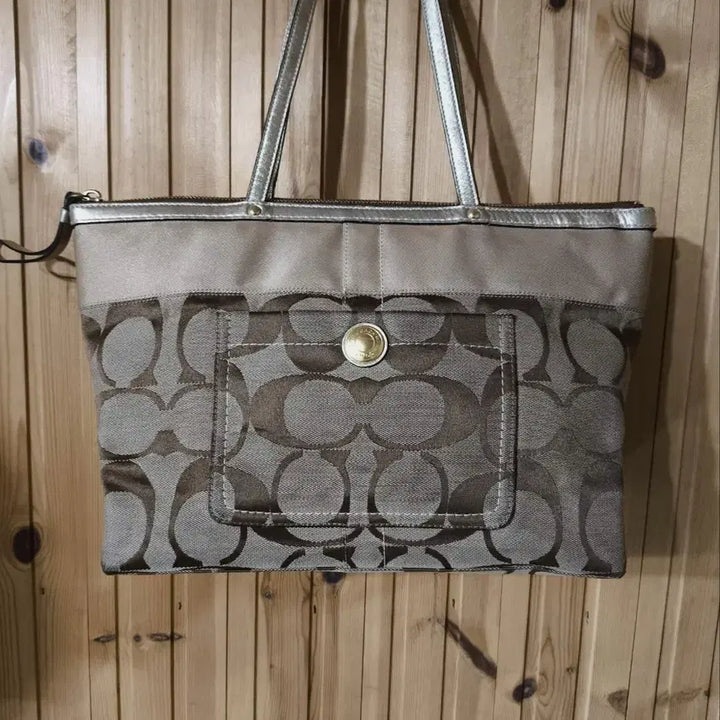 [BUNJANG] Coach Signature Pattern Tote Bag / 코치 시그니처 패턴 토트백