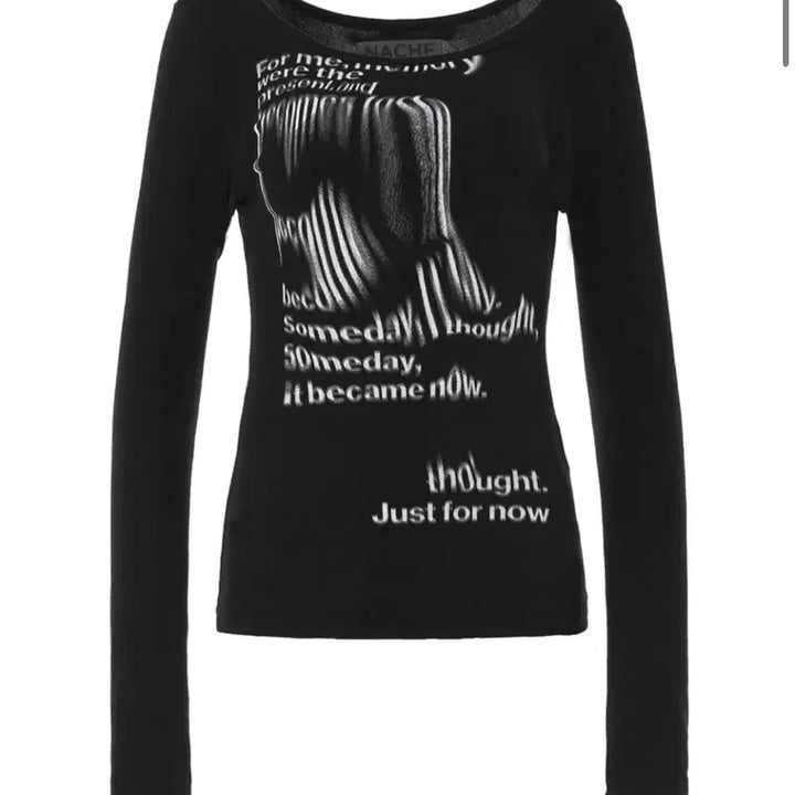 [BUNJANG] Nache Slim Fit T-shirt - Black / 나체 슬림핏 티 블랙