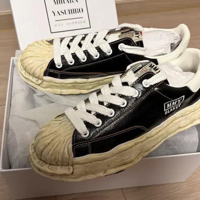 [BUNJANG] Mihara Yasuhiro Blakey Leather Black New / (45) 미하라 야스히로 블레이키 레더 블랙 새상품