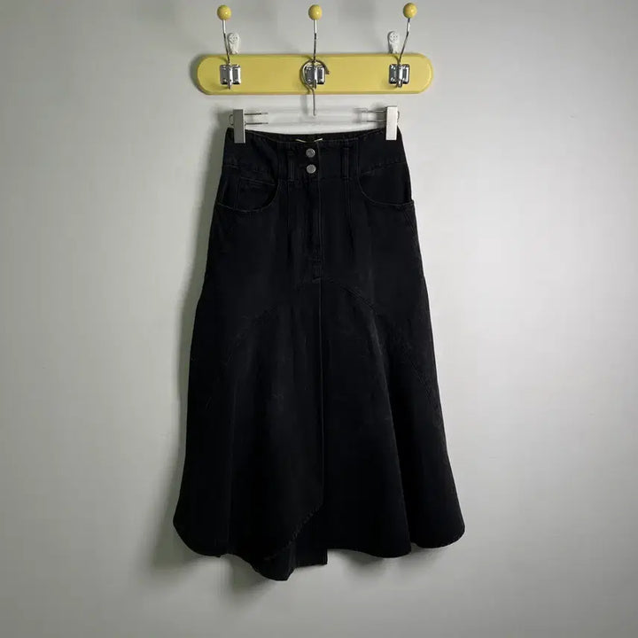 [BUNJANG] System Curve Hem Denim Long Skirt / system 시스템 커브 헴 데님 롱 스커트