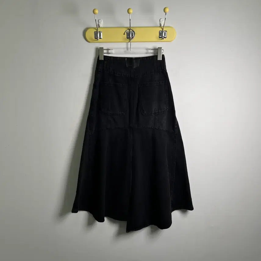 [BUNJANG] System Curve Hem Denim Long Skirt / system 시스템 커브 헴 데님 롱 스커트