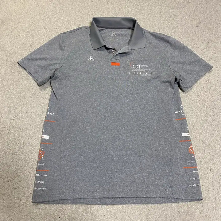 [BUNJANG] Le Coq Sportif Functional Short Sleeve Polo Shirt Grey XL / 르꼬끄 스포르티브 기능성 반팔 카라티 그레이 xl 105