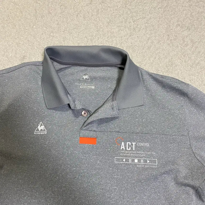 [BUNJANG] Le Coq Sportif Functional Short Sleeve Polo Shirt Grey XL / 르꼬끄 스포르티브 기능성 반팔 카라티 그레이 xl 105
