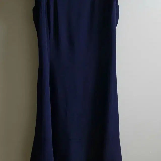 [BUNJANG] Navy Linen Blend Midi Dress / 마인원피스