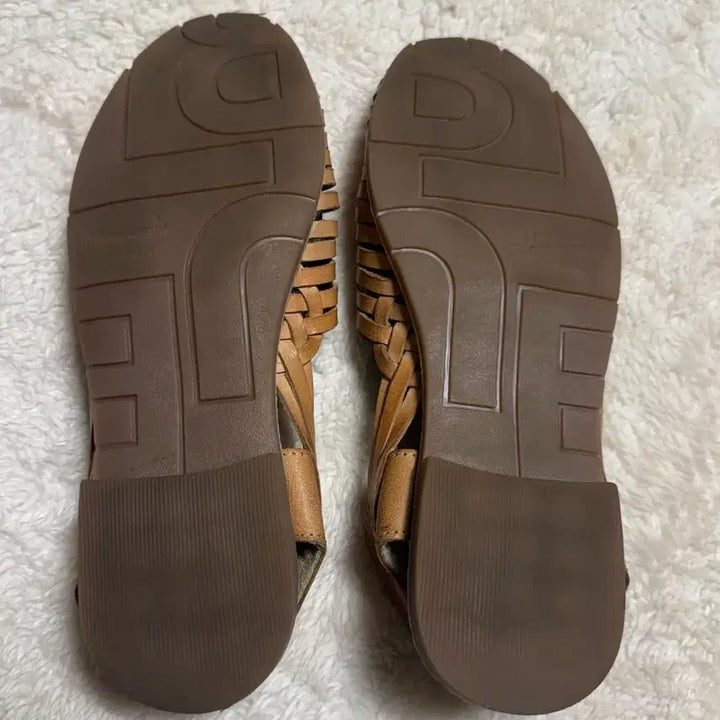 [BUNJANG] Brown Woven Leather Sandals EU35 / 브라운 우븐 가죽 샌들 EU35 / US4 새상품급
