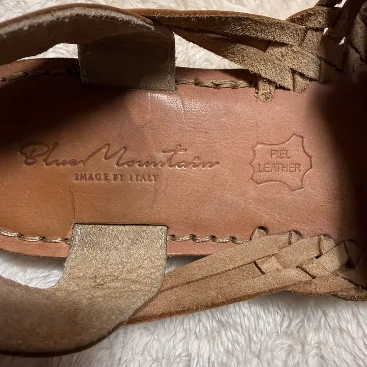 [BUNJANG] Brown Woven Leather Sandals EU35 / 브라운 우븐 가죽 샌들 EU35 / US4 새상품급