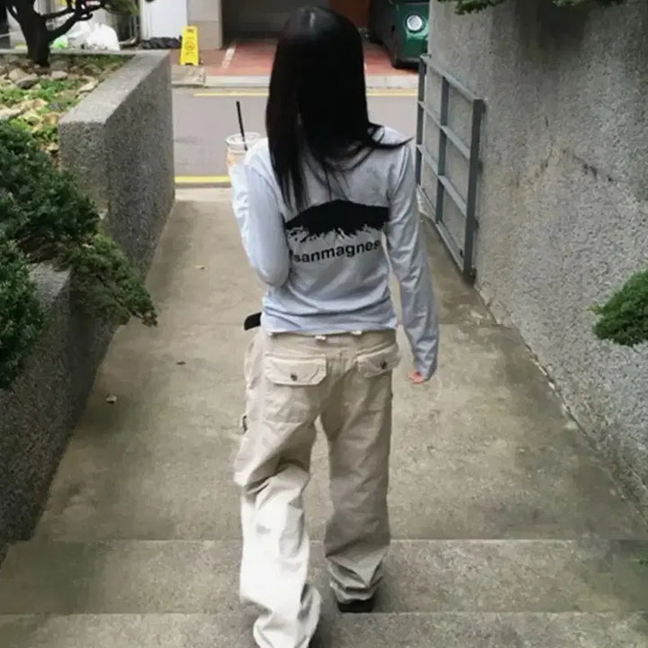 [BUNJANG] Mountain Long Sleeve T-shirt Sky Blue / 탄산마그네슘 마운틴 롱슬리브 w 스카이블루 판매