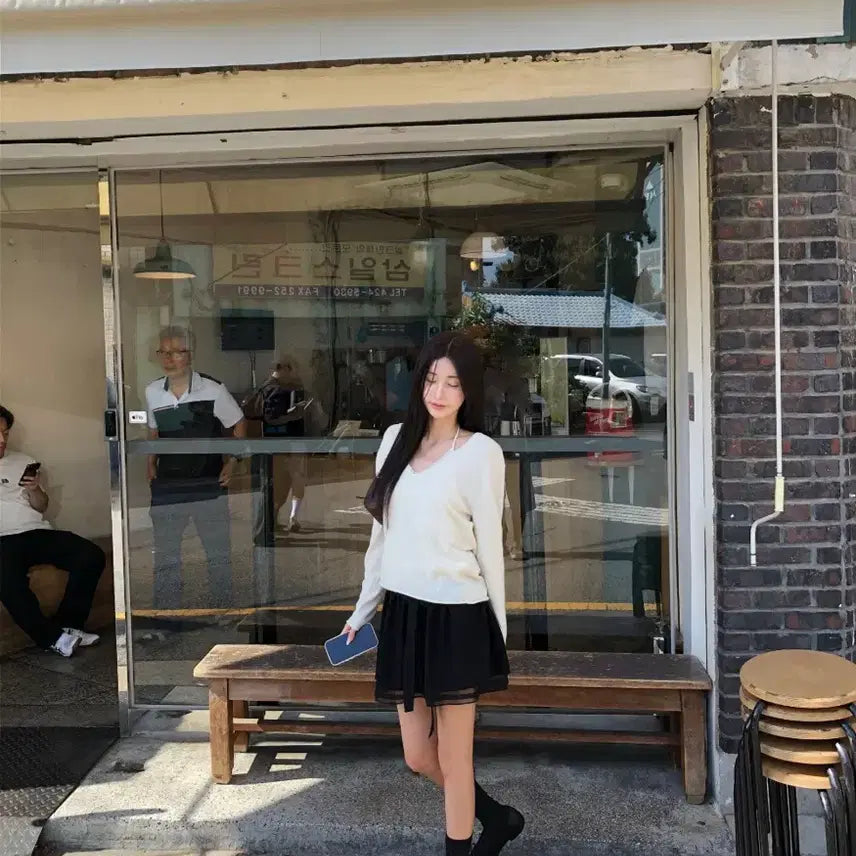 [SOLD OUT] 새상품 택0, 샵르베 리아 스커트 블랙