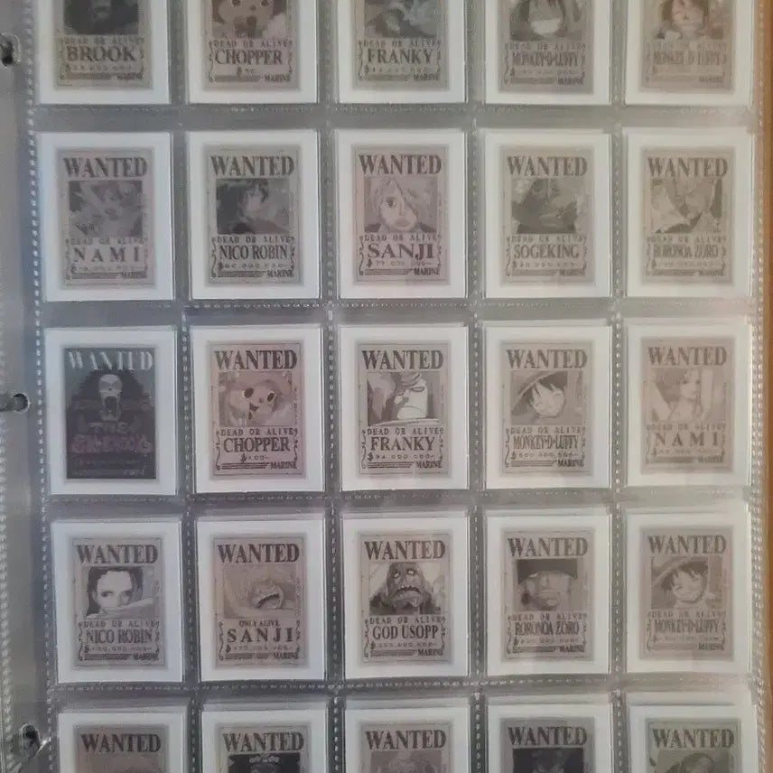 [BUNJANG] One Piece Wanted Poster Seal Set - Full Set / 원피스 띠부씰 수배지 전종