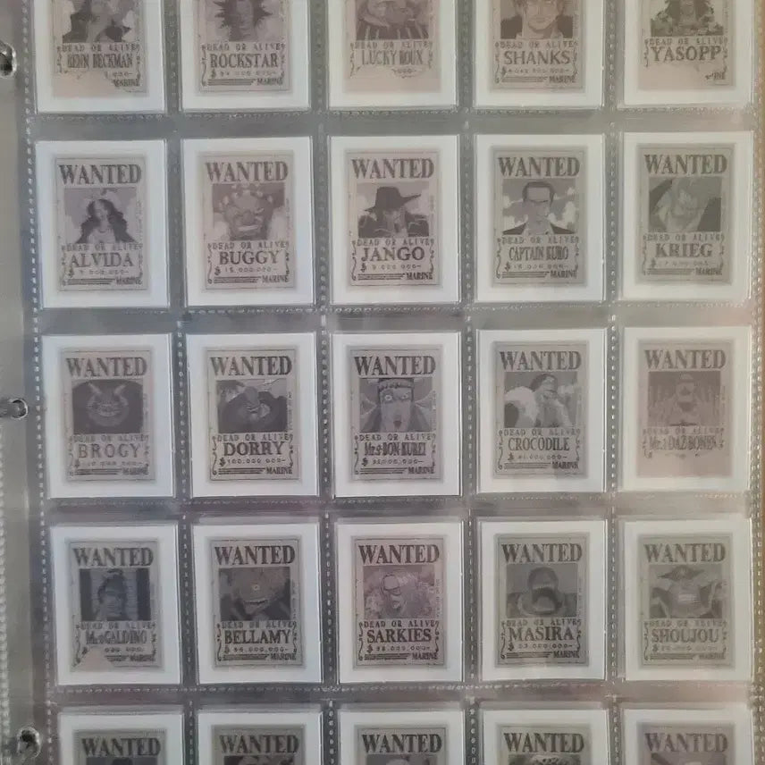 [BUNJANG] One Piece Wanted Poster Seal Set - Full Set / 원피스 띠부씰 수배지 전종