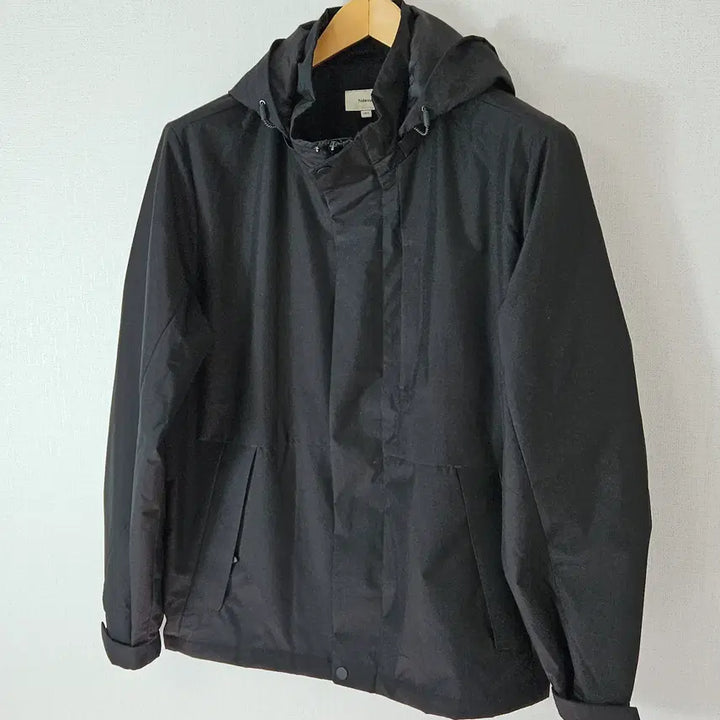 [BUNJANG] Hideout String Windbreaker Jacket Black / 하이드아웃 스트링 바람막이 윈드브레이커 자켓 블랙 100