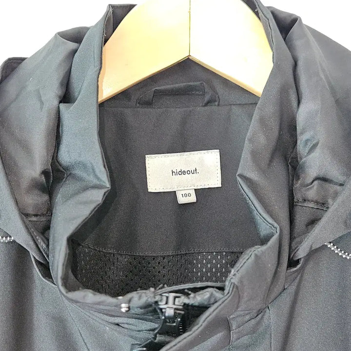 [BUNJANG] Hideout String Windbreaker Jacket Black / 하이드아웃 스트링 바람막이 윈드브레이커 자켓 블랙 100